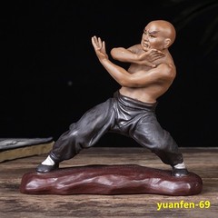 Shaolin Monk Chinese Kung Fu MARTIAL ARTS Figurines Statue Model Ceramics Gift