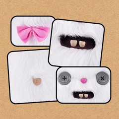 Fuggler 🐱 Alley Cats CHEEZEE White 🐱 NEW 9″ Fast Free Ship! Funny! Ugly! Cute