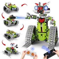VOPOGLNE 5 in 1 STEM Robot Building Kit, APP & Remote Control Robotics Building