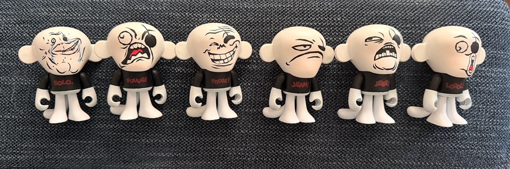 Crappy Cat Meme Troll Monkey Lot Set 3″ Vinyl Jamungo UNACAT VanBeater Internet