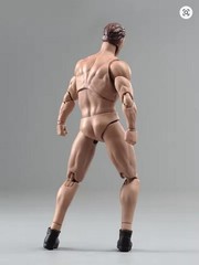 US 1:12 Flexible Muscular Male Strong Joint Body Head Hand Shape 6″ Figure
