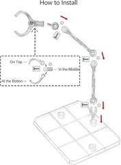 5PC HG144 Adjustable Action Figure Display Holder Base Doll Model Support Stand