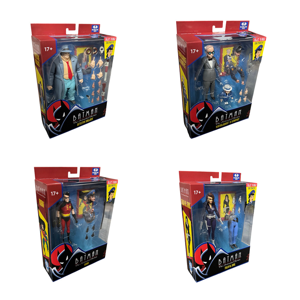 Batman Animated Harvey Bullock Talia Al Ghul Robin Scarface 6″ Build Figure SET