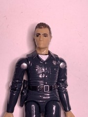 Custom T-1000 Terminator Action Figure in Vintage Mego CHIPS style 3.75″ & stand