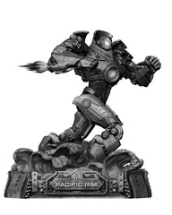 3D Printed Fan Art Gipsy Danger Sculpture by Wicked3d
