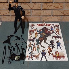 Vintage Marx Johnny West Adventure Series Action Figure Black Horse Gun Rifle