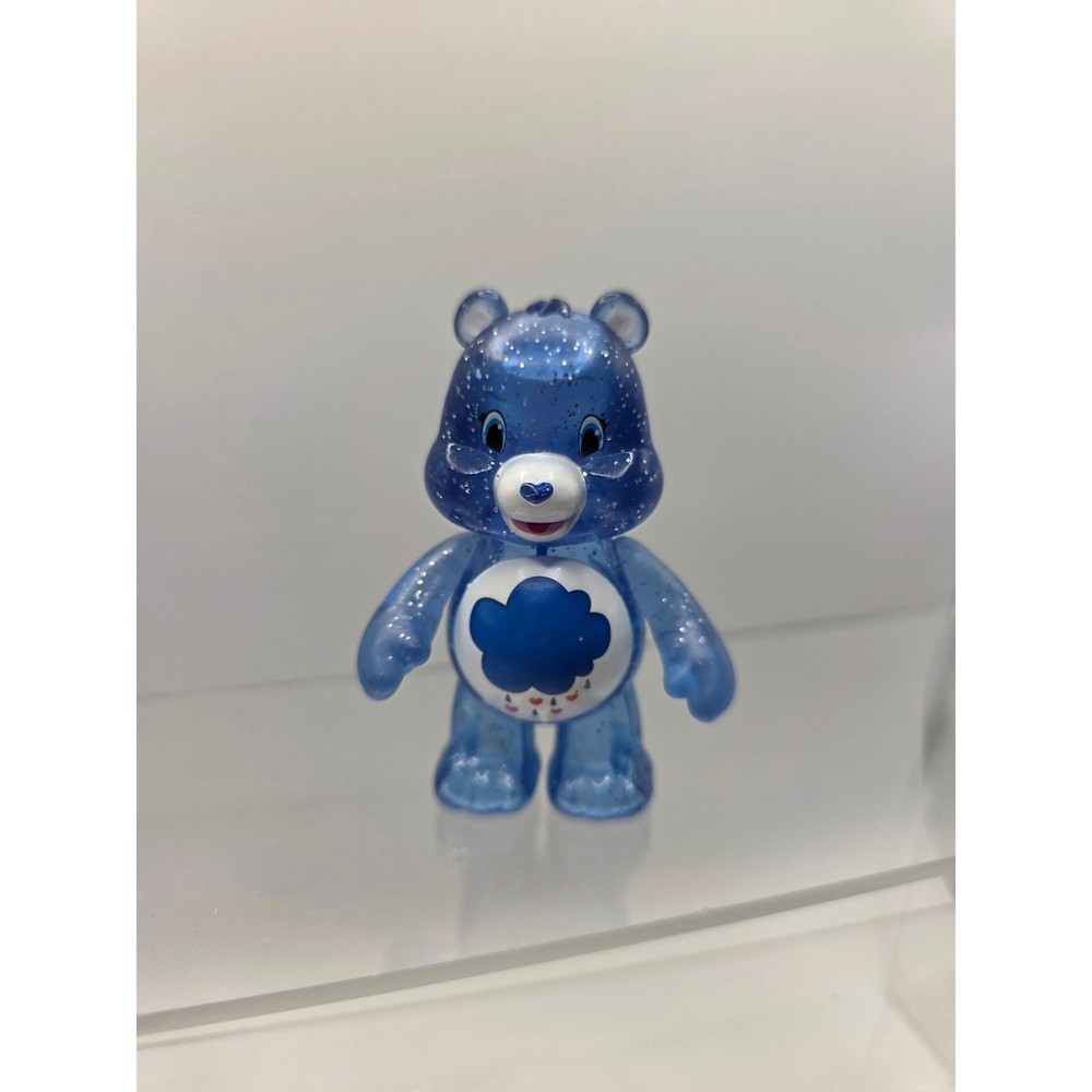 Care Bears Grumpy Bear Mini Figure Blue Translucent Glitter 3 Inch Collectible