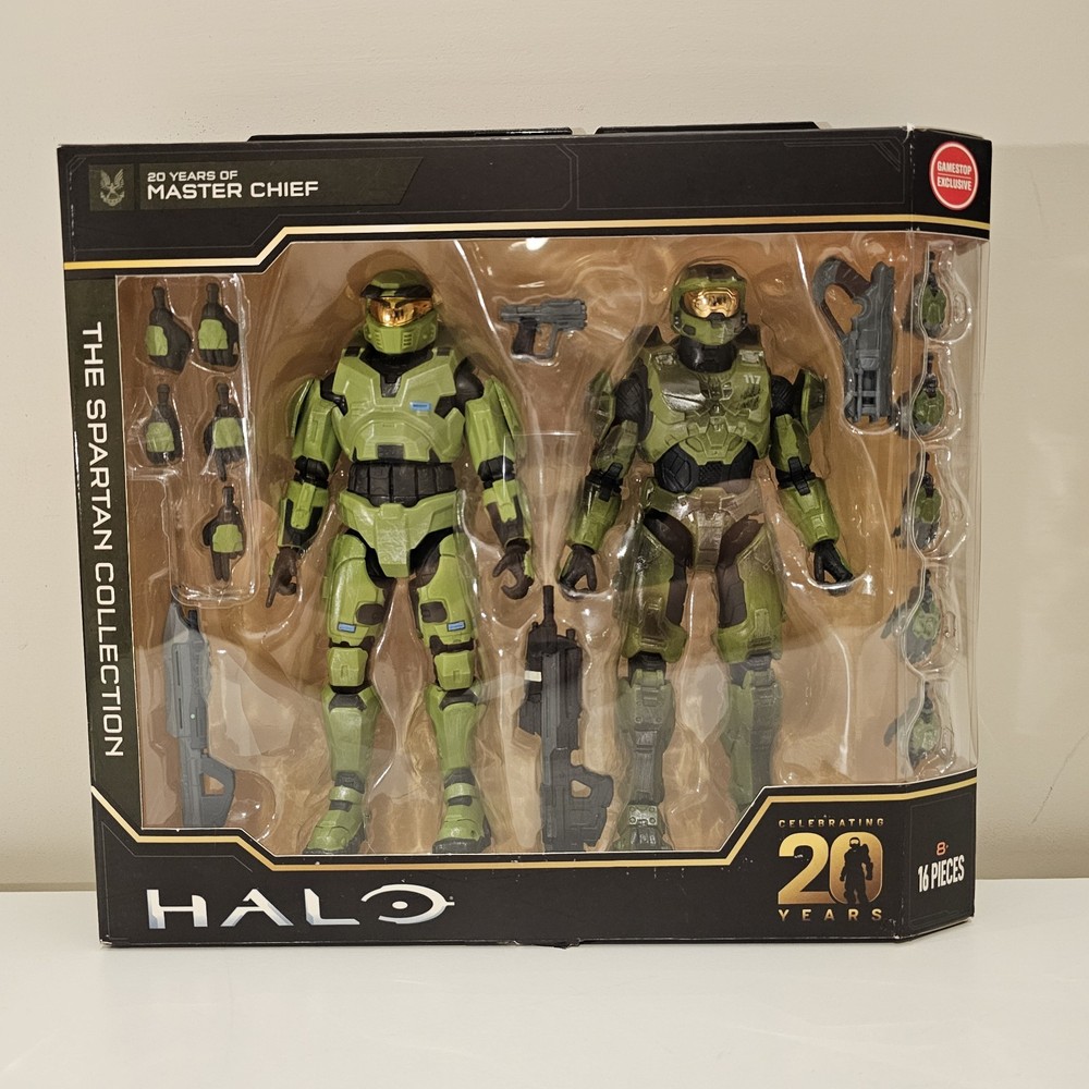 HALO 20 YEARS OF MASTER CHIEF Two Pack Spartan Collection Gamestop Exclusive New