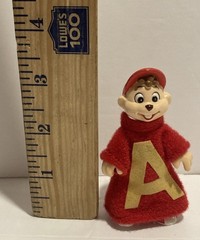 Vintage 1984 Alvin and the Chipmunks Action Figure Lot READ Alvin Theodore Simon