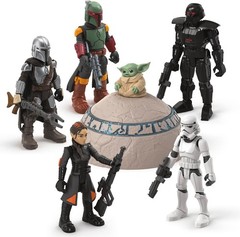 Star Wars Mission Fleet MANDALORIAN 6 Figure Set Grogu, Boba Fett F7761 Sealed