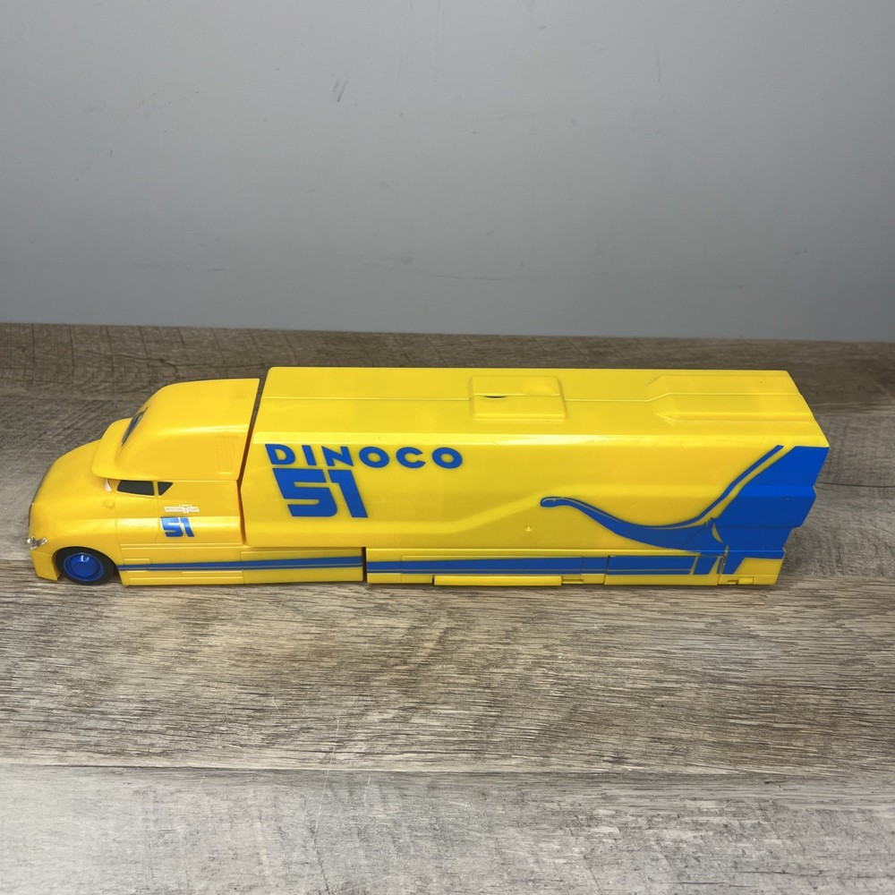 Disney Pixar Cars Cruz Ramirez #51 Dinoco Transporter Hauler Semi Truck Play Set