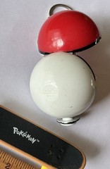 Vtg 1999 Pokemon Geodude Mini-Skateboard X-Concepts Squirtle Pokeball Keychain