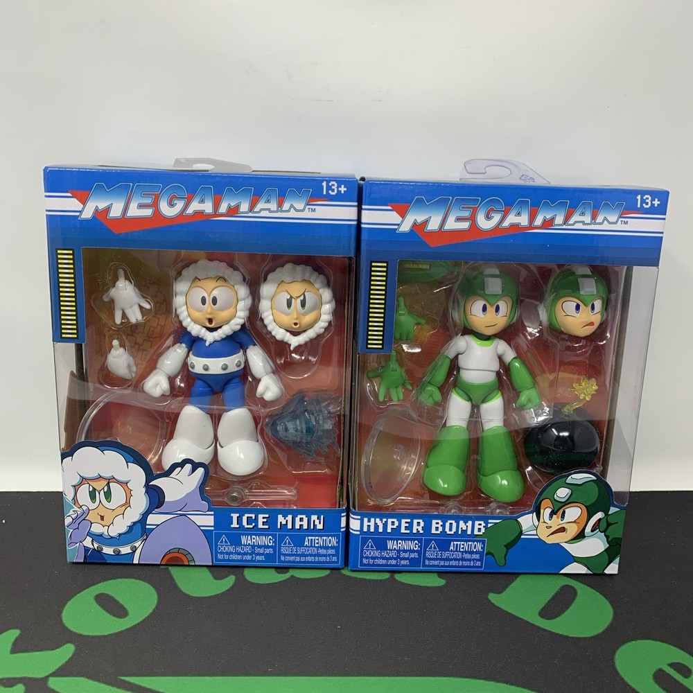 Mega Man Action Figure Lot Hyper Bomb 34507 Ice Man 34223 1:12 Scale Jada Toys