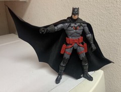 Custom Batman Thomas Wayne Leather Wired Cape 1/12 DC Multiverse NOT FIGURE