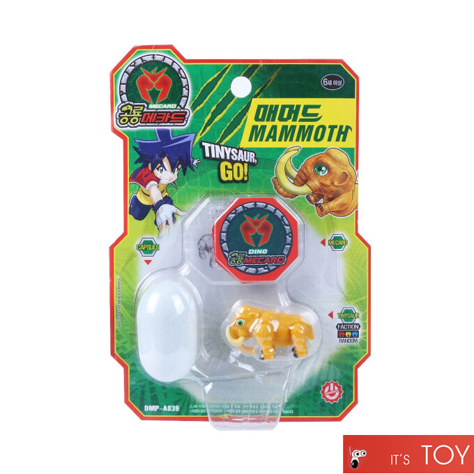 Dino Mecard Tinysaur MAMMOTH Dinosaur Transforming Robot Toy Figure Capsule Card