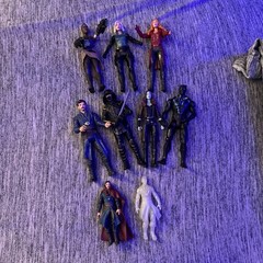 9 Marvel Action Figures Including Hawkeye, Black Panther, Doctor Strange(3), etc