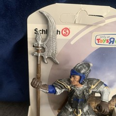 New Schleich World of History Exclusive Blue 72031 Dragon Knight W/ Pole Arm