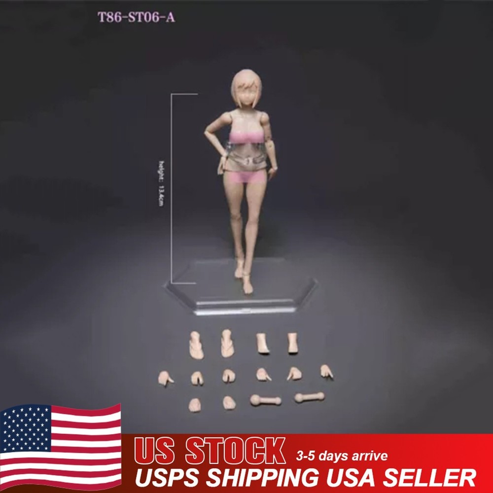 86TOYS T86-ST06-A 1/12 Super Large Bust Plump Hip Girl Head Body Flexible Figure