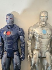 MARVEL Iron Man Blue Silver Figures Set Of 2