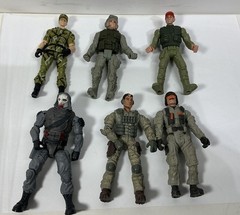 Lot of 6 The Corps Milatry Army Figures 4in Adjustable 2 Lanard