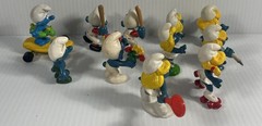 Vintage Smurfs Lot Of 11! Peyo Schleich Collectible Figures. 70’s mostly 80’s.