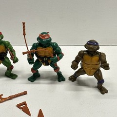 Vintage 1988 TMNT Ninja Turtles Playmates Leo, Raph, Donatello, Michelangelo