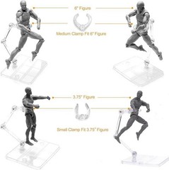 Universal Clear Plastic Figure Stand For SHF Mafex Figma 6″ Action Figure Base