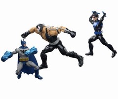 Mattel DC Premier 3 Figure Pack, 6.5 Inch Scale Batman & Nightwing Vs Bane New