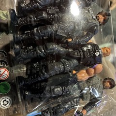 6 Pack Army Men Special Forces Black Uniform New In Packaging