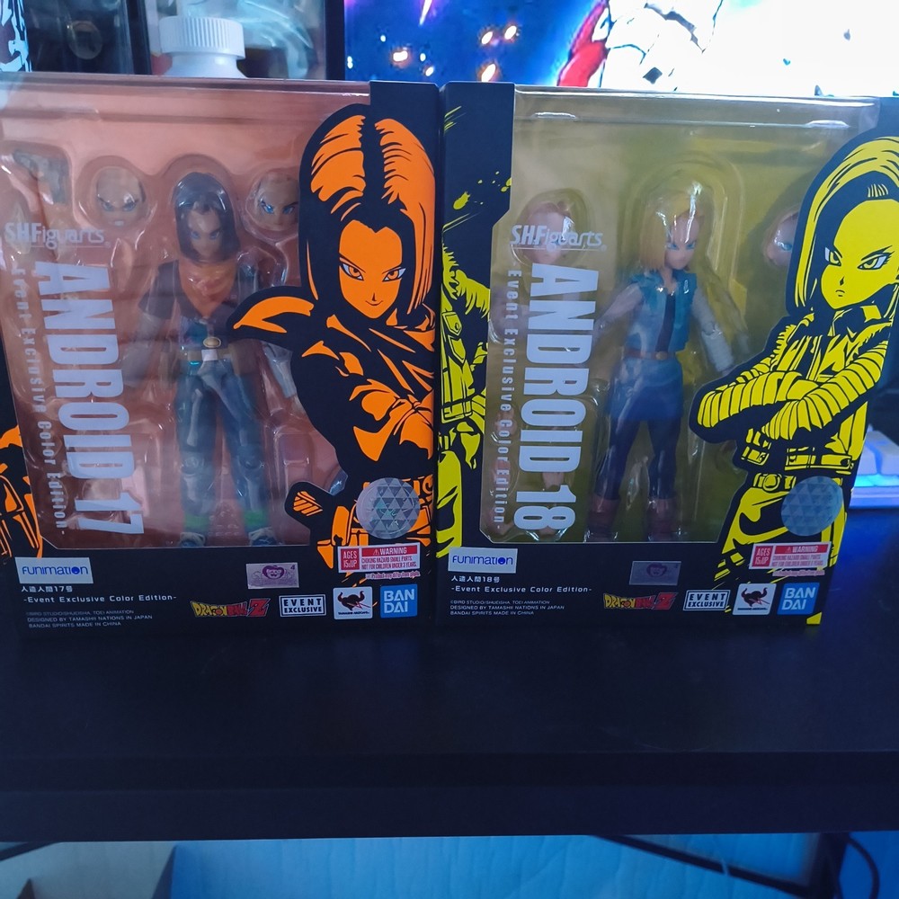 S.H. Figuarts Android 17 & Android 18 Dragon Ball Z DBZ Event Exclusive