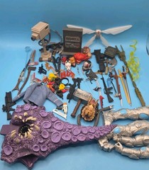 Marvel Legends DC & NECA Parts Acessories Lot Mr Freeze Guns Swords Hands Heads