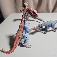 Lot of 3 Schleich Plastic Dinosaur Action Figures .