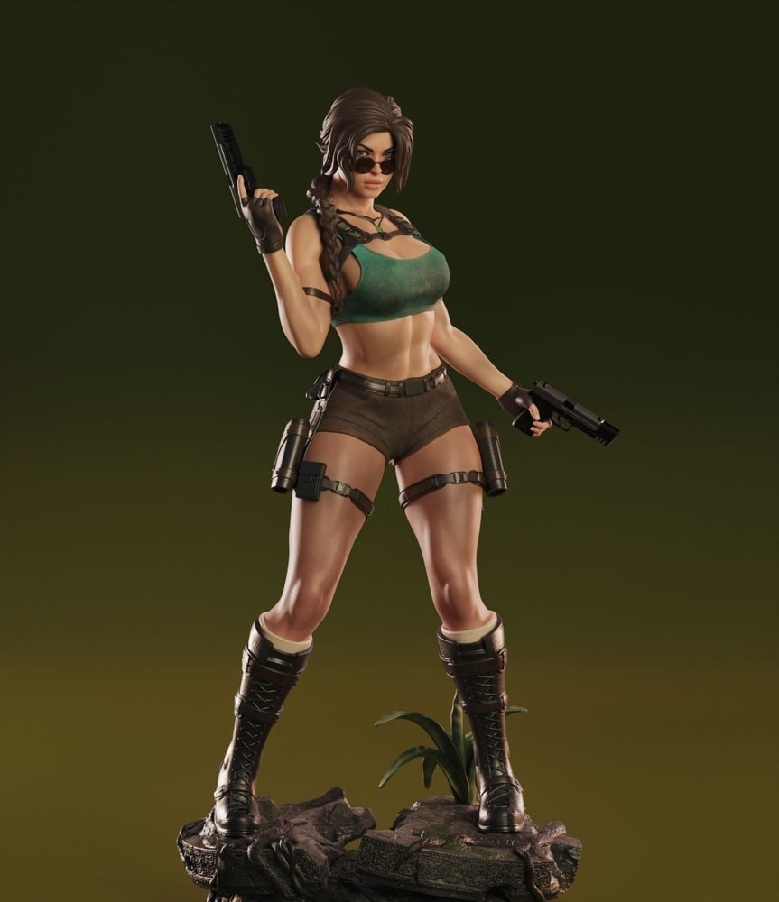 1/6 Scale Lara Croft Tomb Raider Figure – 12K Resin Handmade Hand-Painted