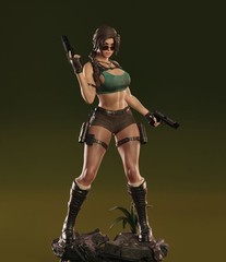 1/6 Scale Lara Croft Tomb Raider Figure – 12K Resin Handmade Hand-Painted