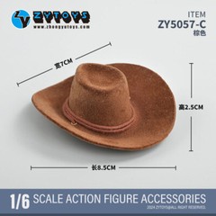 1/6 brown cowboy hat for 12″ figure hot toys phicen worldbox ganghood ❶USA❶