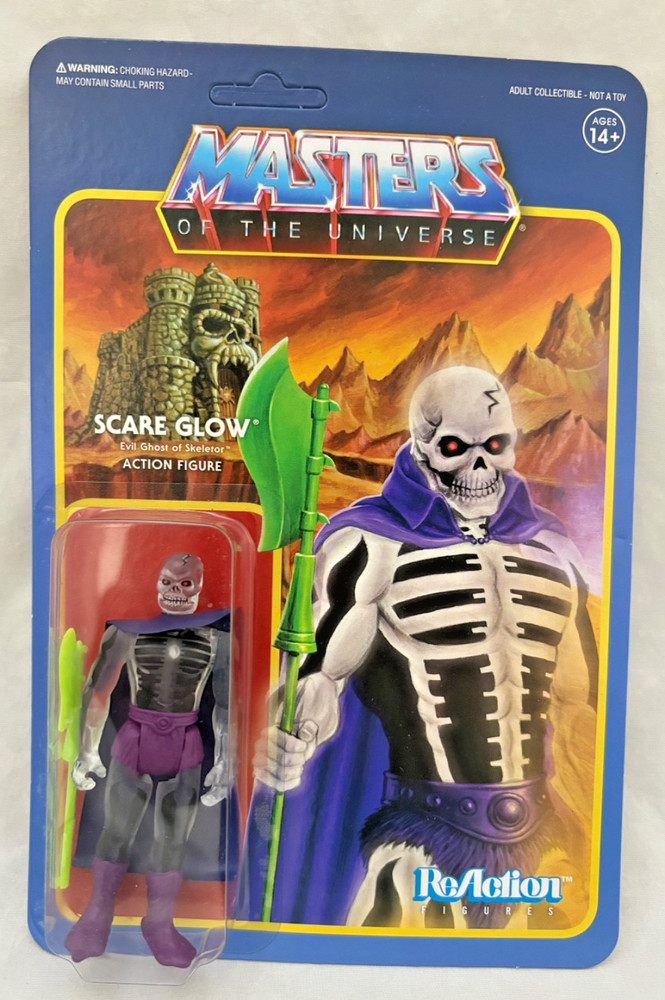Masters Of The Universe – ReAction – Clear SCARE GLOW – Figure – Holiday – 2019