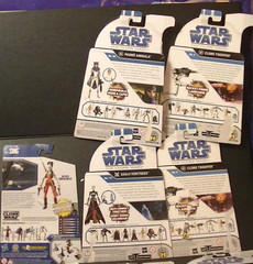 (8) Hasbro Star Wars The Clone Wars Card-backs