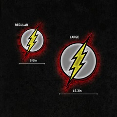 THE FLASH DC LOGO LIGHT Large LED 23″ Store Display Comic Sign BRANDLITE