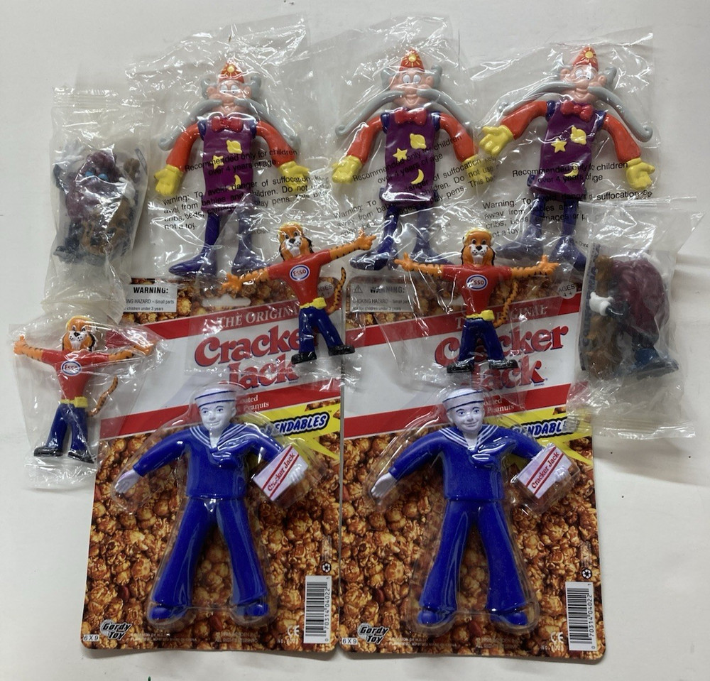 Vintage Advertising figures Cracker Jack Esso Tiger Wizard Fruit Candy & Raisins