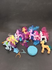 My Little Pony mixed lot of 9 with accessories various colors