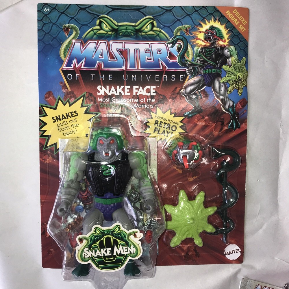 Mattel Masters of the Universe Snake Face Deluxe 5.5 in Action Figure New