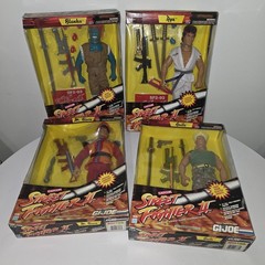 SET OF 4 – 1993 GI Joe Street Fighter II Figures NEW – Ryu Guile Blanka M Bison