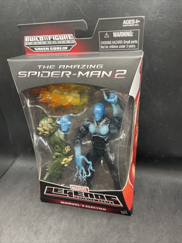 NEW! Marvel Legends Electro Spider-Man 2 Green Goblin BAF 2014 Amazing 3
