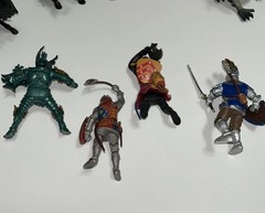 Papo Schleich & Heroscape Figure Lot – Vintage Medieval Knights, Horses, Dragons