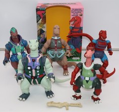 SUPER RARE – BRAZIL DINOSAUCERS – SET OF ALL (5) – GLASSLITE – DINOSAUR FIGURES