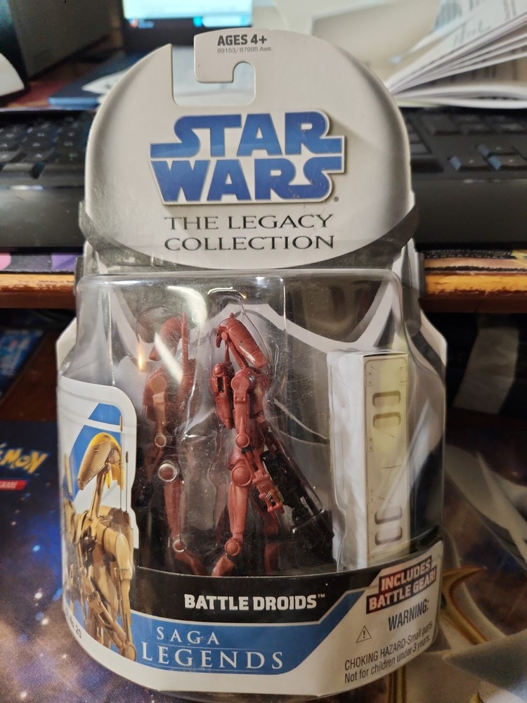 STAR WARS SAGA LEGENDS 20 RED BATTLE DROID GEONOSIS ARENA FIGURE NEW SEALED 2009