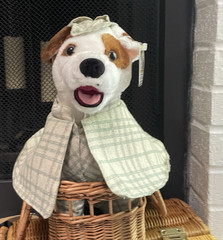 VTG Wishbone Sherlock Holmes Plush Dog 1996 Big Feasts! Jack Russell Terrier PBS