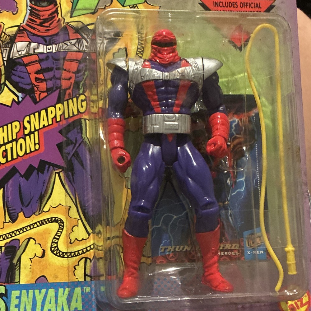 Toy Biz X-Men Senyaka Action Figure w/ Whip 1994 Purple Red Silver Yellow