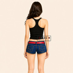 1/6 Tank Top Denim Shorts Belt Outfit Set For 12″ PHICEN Hot Toys Female Figure