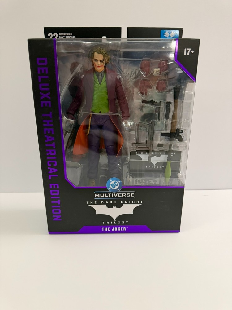McFarlane DC Deluxe Theatrical Edition Dark Knight Trilogy The Joker Figure NEW!